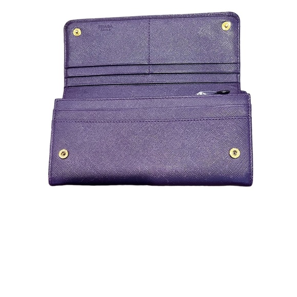 Prada Saffiano Leather Fiocco (bow flap) in RARE Violeta Purple 1M1132 - Picture 5 of 13